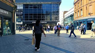 Walking through Belfast City on Warm Summers Day | Northern Ireland 4K