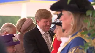 The King and Queen of the Netherlands are welcomed by The Queen