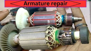 BOSCH GWS 600 angle grinder armature replace | how to repair angle grinder change  armature & carbon