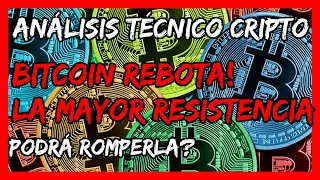 ⚠️ BITCOIN REBOTA⚠️| CUIDADO con la MAYOR RESISTENCIA! | Análisis técnico BTC hoy Español hoy