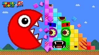 Mario, Numberblocks Red Ball vs Biggest Zombie Numberblocks Maze: New Super Marble Race Team