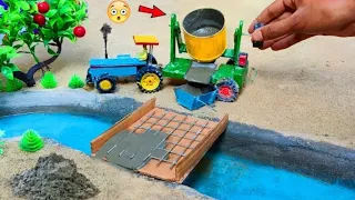 diy tractor making mini Concrete bridge- diy tractor water pump  @KeepVilla  @DiyFarming_007