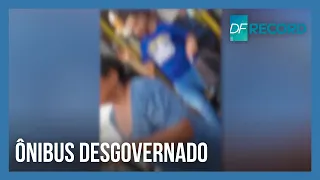 Vídeo mostra pânico vivido por passageiros de ônibus sem freios em São Sebastião (DF) | DF Record