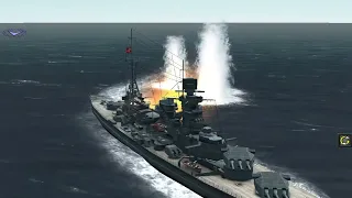 Atlantic Fleet HMS Rodney and Nelson vs scharnhorst and Bismarck