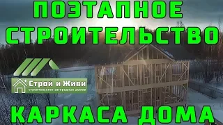 Поэтапное строительство каркаса дома с кровлей в Казани. "Строй и Живи"