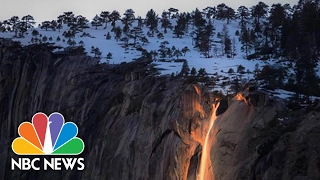 'Firefall' At El Capitan Lights Up Yosemite National Park | NBC News