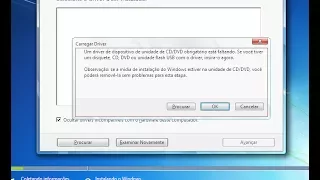 Como corrigir erro: Um driver de dispositivo de unidade CD/DVD obrigatório está faltando...