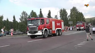 Här anländer de polska brandmännen