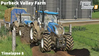 Really Stuck in the Mud, I resorted to another tractor to pull me│Purbeck Valley│FS 19│Timelapse#8