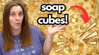 Adding 200+ cubes to this soap batch...