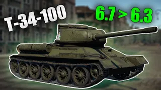 БЫСТРЫЙ ОБЗОР Т-34-100 НА НОВОМ БР | War Thunder