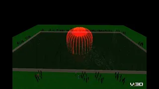Musical Fountain with Swaying Robotic Nozzles, High Jets and Rotating Jets
