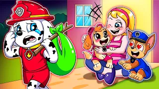 Marshall Runs Away From Home!!! - Very Sad Story - Paw Patrol The Mighty Movie | Rainbow Friends 3