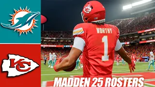 Xavier Worthy l Dolphins vs Chiefs l (Madden 25 Rosters) l PS5 Simulation