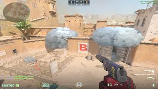 CS2 Dust 2 Two perferct B execute smokes from one position
