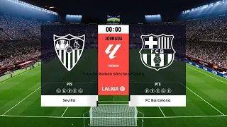 Sevilla vs Barcelona | Estadio Ramón Sánchez Pizjuán | 2023-24 La Liga | PES 2021