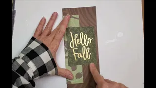 Fall greeting cards with junk mail envelopes-use what you have