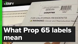 Prop 65 warning label does not mean a product has been shown to cause cancer