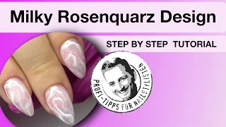 Touch of Rose Quartz - 1 Minute Nailart