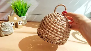 How to weave a cloche with your own hands. I am weaving a lid for a plate from paper wicker.