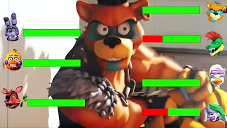 [SFM FNaF] Security Breach Fury's Rage vs Rockstar WITH Healthbars