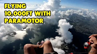 Paraglider Soars To 10,000ft Using A Paramotor