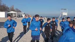Первая тренировка юношеской команды ФК ''Черноморец''