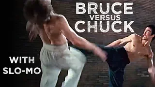 Bruce Lee versus Chuck Norris from 'The Way of the Dragon' with Slo-Mo.