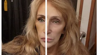 A before and after. Get ready with me! #over70 #makeup #tutorial #desio