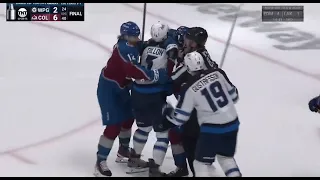 Scrum Ensues At The End Of The Avs vs. Jets Game.