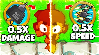 0.5x Damage VS 0.5x Attack Speed (BTD 6)