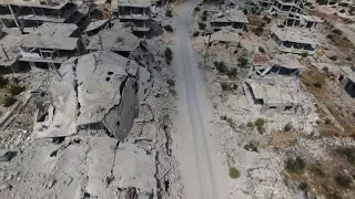 Drone footage shows destruction in Syria’s Daraa