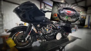 Pennywise, Drag Race Road Glide with Holley Dominator EFI!