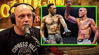 Isreal adasanya in Joe rogans podcast on Isreal adasanya vs Alex pereira