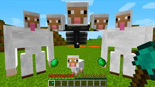 CURSED MINECRAFT BUT IT'S UNLUCKY LUCKY FUNNY MOMENTS HOW to summon a SHEEP GOLEM