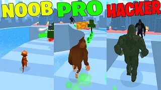Noob vs Pro vs Hacker in Kaiju Run - Godzilla vs Kong All Levels Android Gameplay