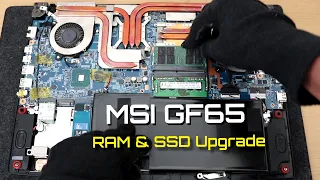 🔁 Upgrade Guide MSI GF65 Thin 10ue: NVMe SSD and RAM | Step-by-Step Disassembly Guide