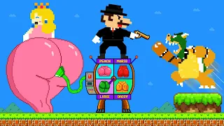 Mario GANGSTER and Peach Choosing the IDEAL BUTT from the Vending Machine | Game Animation