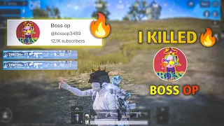 I KILLED🔥😈BOSS OP @bossop3489  AGAIN 1v4 clutch🥵 || Pubg Mobile Lite ❤️