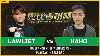 WC3 - Doubi Ancient of Wonders Cup - Playday 1: [NE] LawLiet vs Kaho [NE]