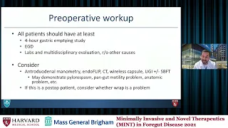 Current management of gastroparesis: surgical therapies