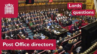 How many Post Office directors have been charged for breach of statutory duties? | Lords questions