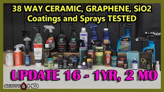 38 WAY CERAMIC COATINGS  Longevity Test - $9 to $1500 coatings & sealants - UPDATE 16 - 1 YEAR 2 MO