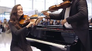Pianist meets a violinist at the airport, and they make beautiful music together!