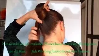 Jadedrache Haarschmuck  Mein Universaldutt: Easy Wrapped Bun (updo how to)