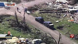 WATCH: Bob Mills SkyNews9 Flies Over Barnsdall Tornado Path