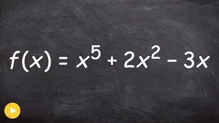 Finding the end behavior from a polynomial function