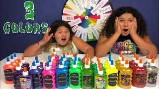 3 3 COLORS OF GLUE SLIME CHALLENGE