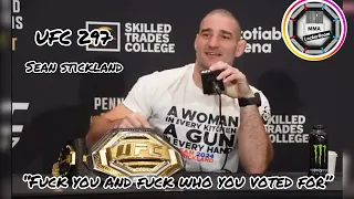 UFC 297 Sean Strickland talks shit to media “your the problem would you let your son be gay”