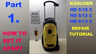 How to Set Apart a Pressure Washer; Karcher HD 5/15C; HD 5/11C; 5/12C; HD6/13C; Repair; Ремонт мойки